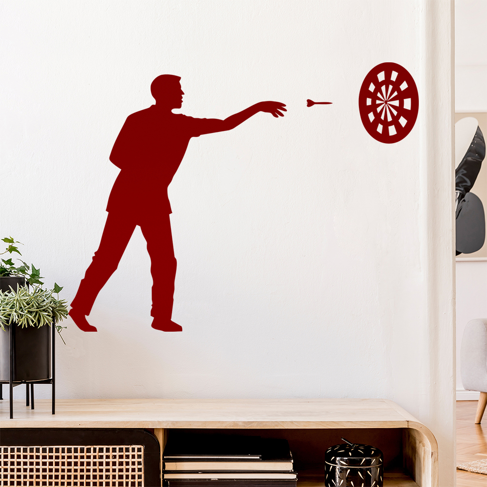 Figurine De Joueur De Darts Bullseye Autocollant Mur - Picture 25 of 204