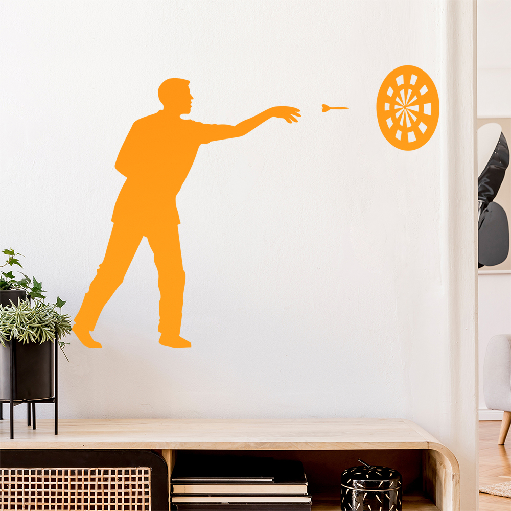 Figurine De Joueur De Darts Bullseye Autocollant Mur - Picture 13 of 204