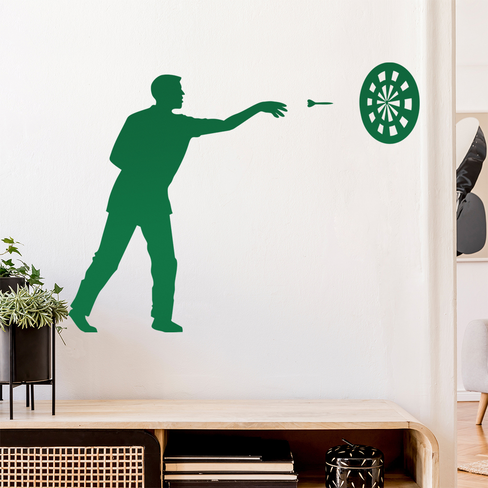 Figurine De Joueur De Darts Bullseye Autocollant Mur - Picture 109 of 204