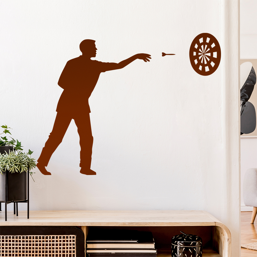 Figurine De Joueur De Darts Bullseye Autocollant Mur - Picture 175 of 204