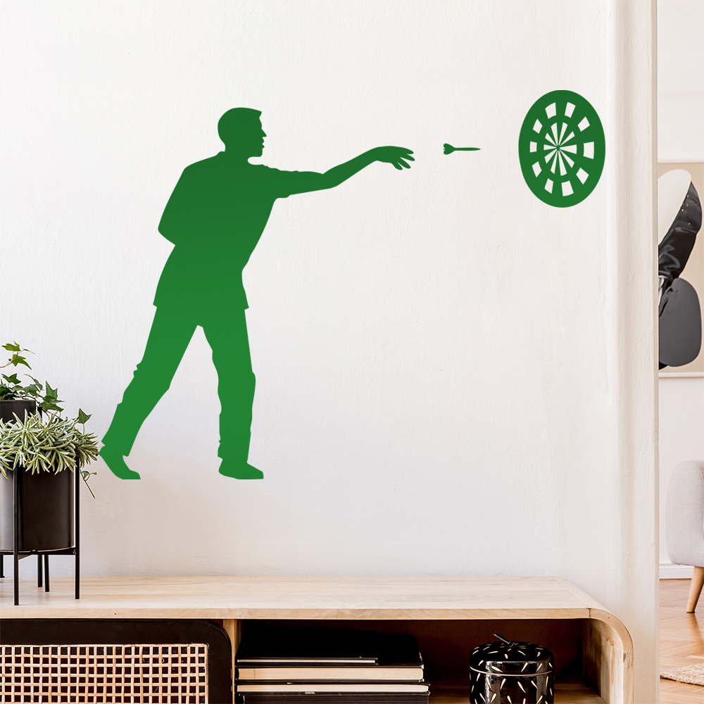 Figurine De Joueur De Darts Bullseye Autocollant Mur - Picture 115 of 204