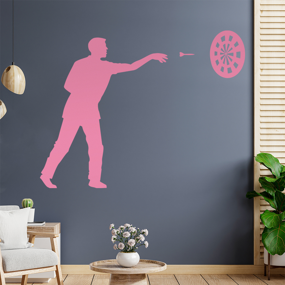 Figurine De Joueur De Darts Bullseye Autocollant Mur - Picture 67 of 204