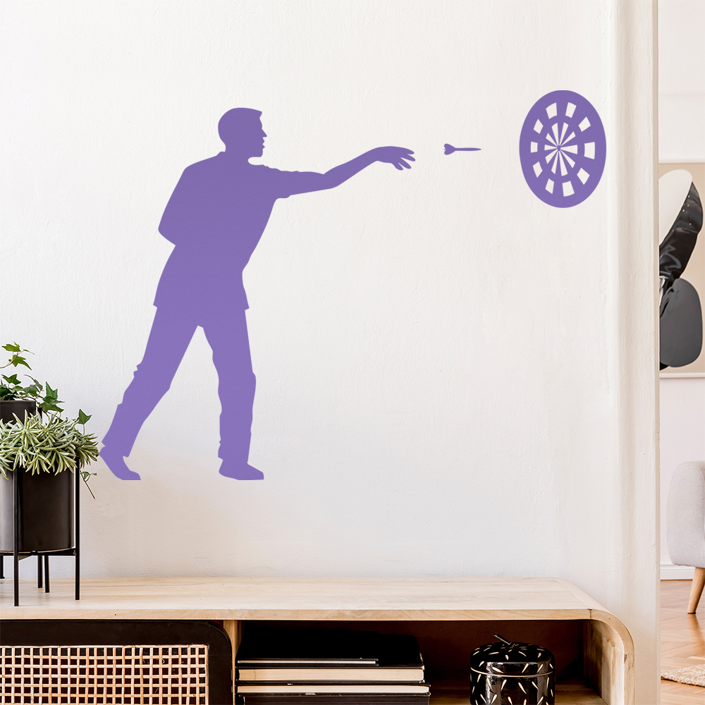 Figurine De Joueur De Darts Bullseye Autocollant Mur - Picture 61 of 204