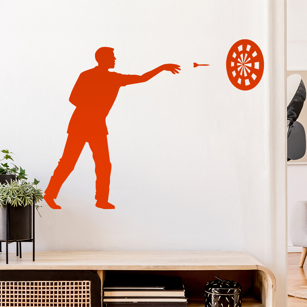Figurine De Joueur De Darts Bullseye Autocollant Mur - Picture 37 of 204