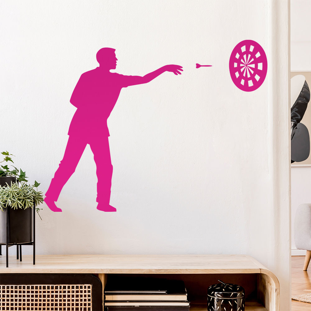 Figurine De Joueur De Darts Bullseye Autocollant Mur - Picture 49 of 204
