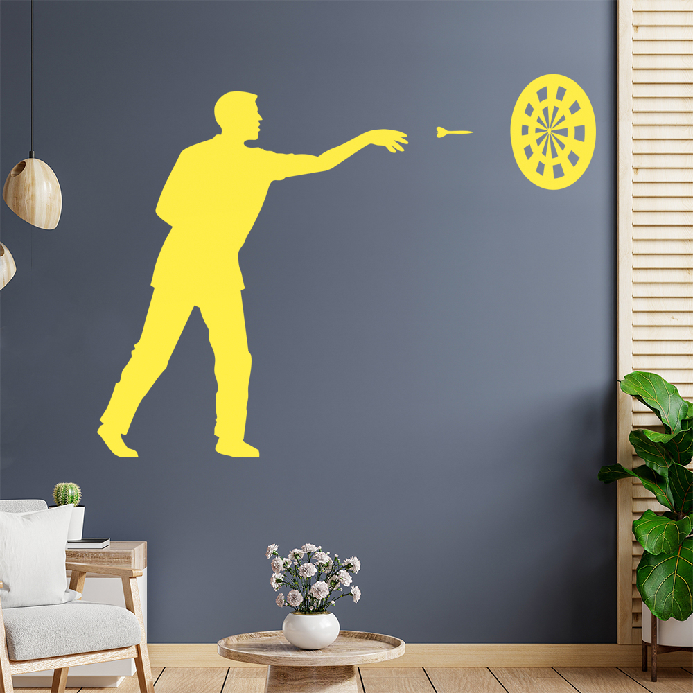 Figurine De Joueur De Darts Bullseye Autocollant Mur - Picture 19 of 204