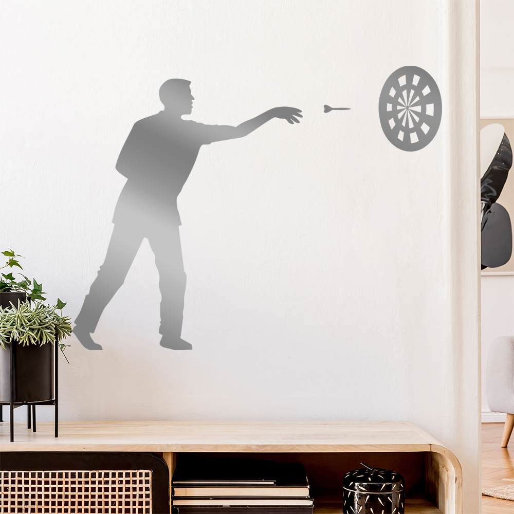 Figurine De Joueur De Darts Bullseye Autocollant Mur - Picture 187 of 204