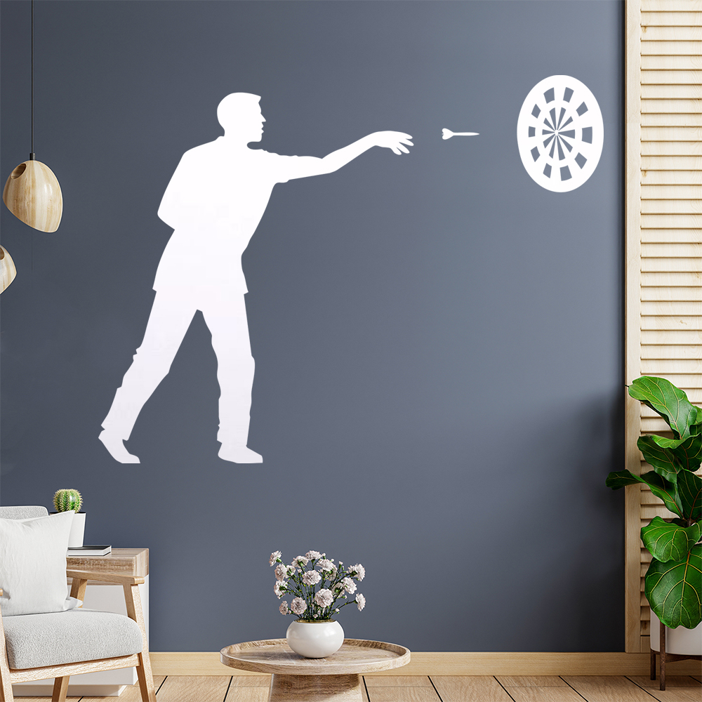 Figurine De Joueur De Darts Bullseye Autocollant Mur - Picture 7 of 204