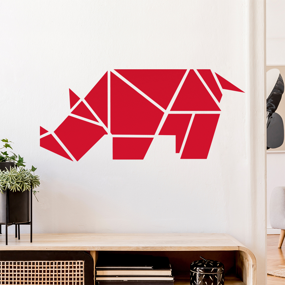 Papierfalten Nashorn Wandaufkleber - Picture 31 of 204